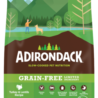 ADIRONDACK LIMITED INGREDIENT ALL LIFE STAGE TURKEY & LENTILS RECIPE GRAIN-FREE DRY DOG FOOD 11.3KG