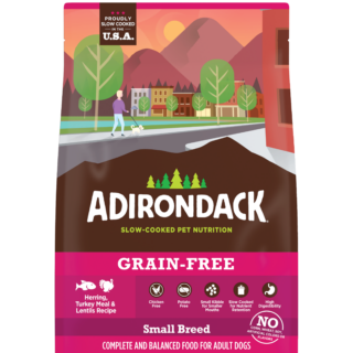 ADIRONDACK SMALL BREED HERRING, TURKEY MEAL & LENTILS RECIPE GRAIN-FREE ADULT DRY DOG FOOD 5.4KG