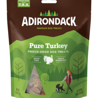 ADIRONDACK FREEZE-DRIED PURE TURKEY DOG TREATS 74G