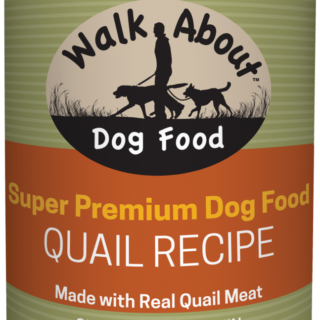 WALK ABOUT Quail Recipe Case of 12 Premium Canned Dog Food 369g