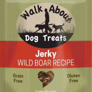 WALK ABOUT Wild Boar with Apple Grain-Free Jerky Dog Treats 156g