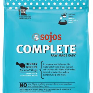 SOJOS Complete Turkey Recipe Adult Grain-Free Freeze-Dried Dehydrated Dog Food 3.18kg