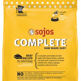 SOJOS Complete Beef Recipe Adult Grain-Free Freeze-Dried Dehydrated Dog Food 3.18kg