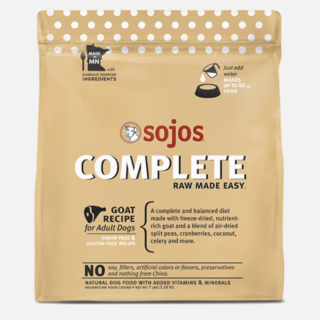 SOJOS Complete Goat Recipe Adult Grain-Free Freeze-Dried Dehydrated Dog Food 3.18kg