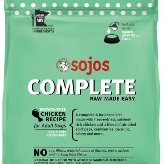 SOJOS Complete Chicken Recipe Adult Grain-Free Freeze-Dried Dehydrated Dog Food 3.18kg