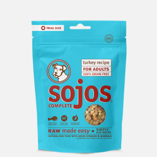 SOJOS Complete Turkey Recipe Adult Grain-Free Freeze-Dried Dehydrated Trial Pack Dog Food 113g