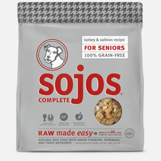 SOJOS Complete Turkey & Salmon Recipe Senior Grain-Free Freeze-Dried Dehydrated Dog Food 3.18kg