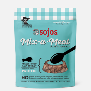 SOJOS Mix-A-Meal Turkey Grain-Free Freeze-Dried Raw Dog Food Topper 227g