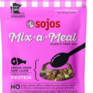 SOJOS Mix-A-Meal Lamb Grain-Free Freeze-Dried Raw Dog Food Topper,227g