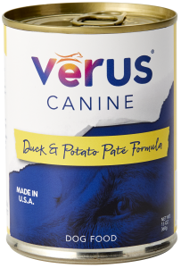 VERUS Duck & Potato Paté Formula Case of 12 Wet Canned Dog Food 369g