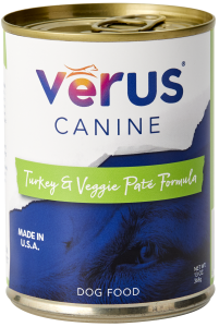 VERUS Turkey & Veggie Paté Formula Case of 12 Wet Canned Dog Food 369g