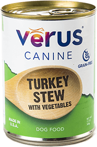 VERUS Turkey Stew With Vegetables Grain-Free Formula Case of 12 Wet Canned Dog Food 369g