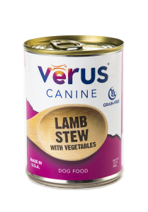 VERUS Lamb Stew With Vegetables Grain-Free Formula Case of 12 Wet Canned Dog Food 369g