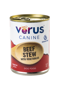 VERUS Beef Stew With Vegetables Grain-Free Formula Case of 12 Wet Canned Dog Food 369g