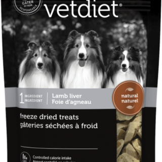 VETDIET Lamb liver Freeze Dried Dog Treats 86g