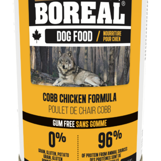 BOREAL CANADIAN COBB CHICKEN FORMULA CASE OF 12 WET CANNED DOG FOOD 369G