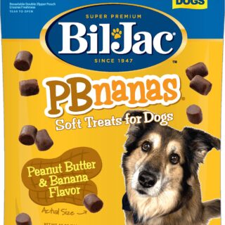 BIL-JAC PBnanas Peanut Butter & Banana Flavor Soft Dog Treats 283g