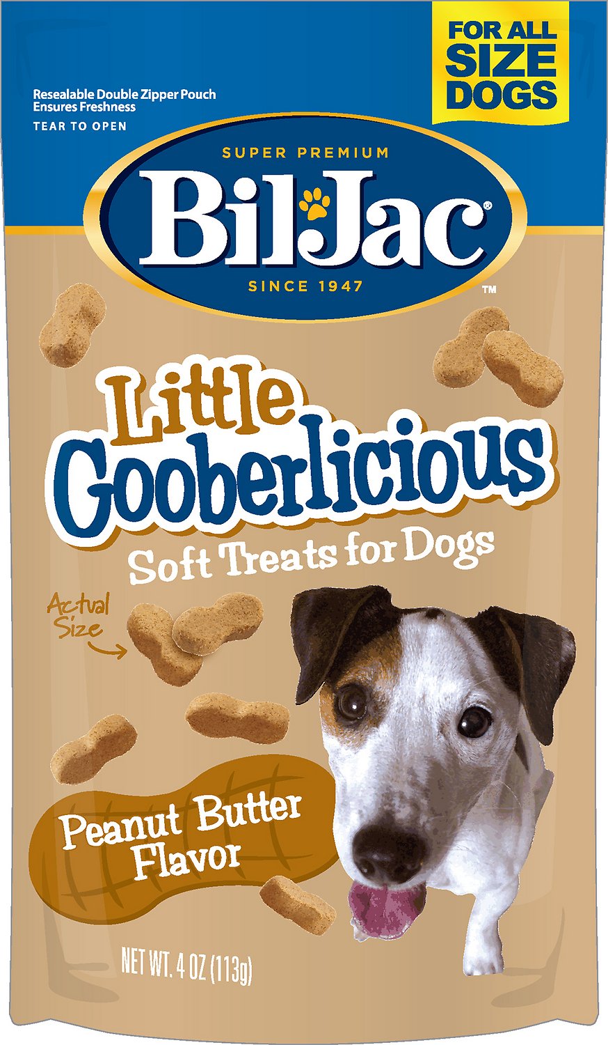 BIL JAC Little Gooberlicious Peanut Butter Flavor Soft Dog Treats