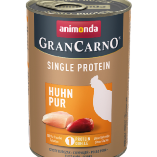 ANIMONDA GRANCAROSINGLE PROTIEN PURE CHICKEN CASE OF 6 WET CANNED DOG FOOD 400G