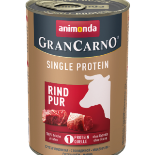 ANIMONDA GRANCAROSINGLE PROTIEN PURE BEEF CASE OF 6 WET CANNED DOG FOOD 400G