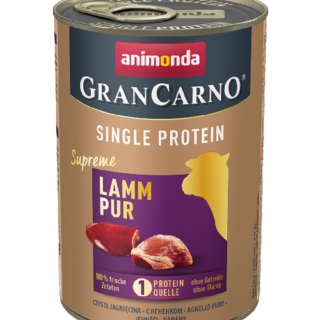 ANIMONDA GRANCARO SUPREME SINGLE PROTIEN PURE LAMB CASE OF 24 WET CANNED DOG FOOD 400G