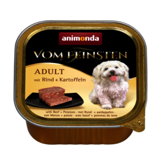 ANIMONDA VOM FEINSTIEN WITH POULTRY + PASTA ADULT CASE OF 6 WET DOG FOOD 150G