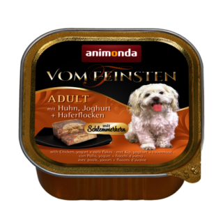 ANIMONDA VOM FEINSTIEN GOURMET CENTRE WITH CHICKEN, YOGURT + OAT FLAKES ADULT CASE OF 6 WET DOG FOOD 150G