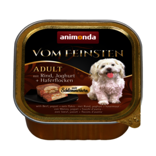 ANIMONDA VOM FEINSTIEN GOURMET CENTRE WITH BEEF, YOGURT + OAT FLAKES ADULT CASE OF 6 WET DOG FOOD 150G