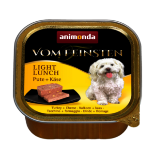 ANIMONDA VOM FEINSTEN LIGHT LUNCH TURKEY + CHEESE ADULT CASE OF 6 WET DOG FOOD 150G