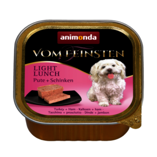 ANIMONDA VOM FEINSTEN LIGHT LUNCH TURKEY + HAM ADULT CASE OF 6 WET DOG FOOD 150G