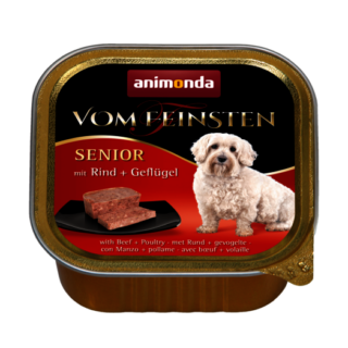 ANIMONDA VOM FEINSTEN BEEF + POULTRY SENIOR CASE OF 6 WET DOG FOOD 150G