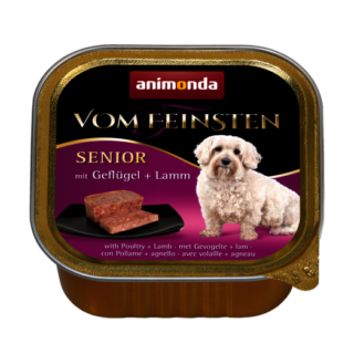 ANIMONDA VOM FEINSTEN POULTRY + LAMB SENIOR CASE OF 6 WET DOG FOOD 150G