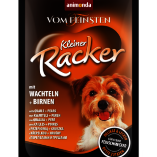 ANIMONDA VOM FEINSTIEN KLEINER RACKER WITH QUAILS + PEARS CASE OF12 WET DOG FOOD 85G