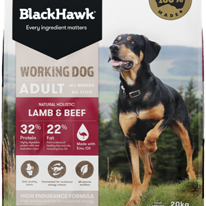 BLACKHAWK Original Working Dog Lamb & Beef Dry Dog Food 20kg