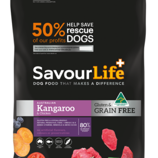 SAVOURLIFE Grain Free, Kangaroo & Chicken Recipe Adult Dry Dog Food 2.5kg