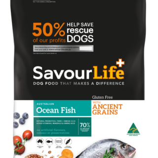 SAVOURLIFE Ancient Grains and Ocean Fish Recipe Adult Dry Dog Food 3kg