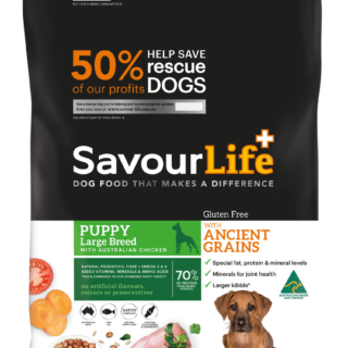 SAVOURLIFE Ancient Grains and Chicken Recipe Large Breed Puppy Dry Dog Food 3kg