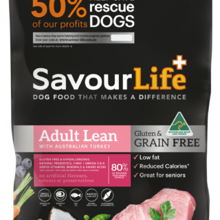 SAVOURLIFE Grain Free Adult Lean and Turkey Recipe Dry Dog Food 10kg