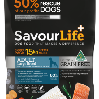 SAVOURLIFE Grain Free Ocean Fish & Ancient Grain Large Breed Adult Dry Dog Food 15kg