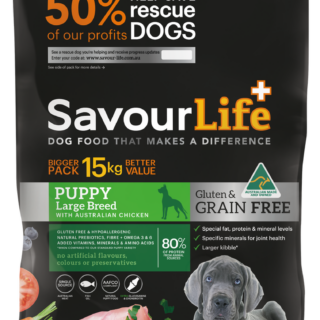 SAVOURLIFE Grain Free Chicken Recipe Large Breed Puppy Dry Dog Food 15kg