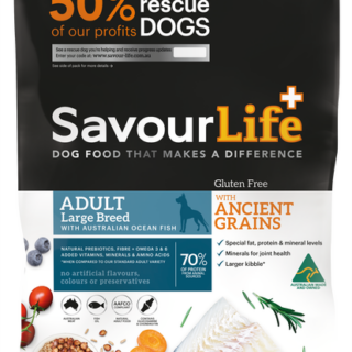 SAVOURLIFE Ancient Grain and Ocean Fish Recipe Adult Large Breed Dry Dog Food 20kg