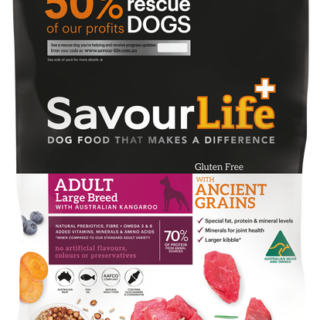 SAVOURLIFE Gluten Free Kangaroo Ancient Grain Adult Large Breed Dry Dog Food 20kg