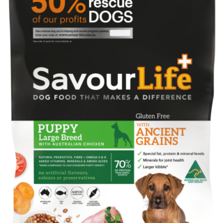 SAVOURLIFE Gluten Free Chicken Ancient Grain Puppy Large Breed Dry Dog Food 20kg