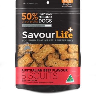 SAVOURLIFE Australian Beef Flavour Biscuits Dog Treats 500g