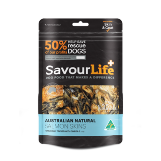 SAVOURLIFE Australian Salmon Skins Dog Treat 125g