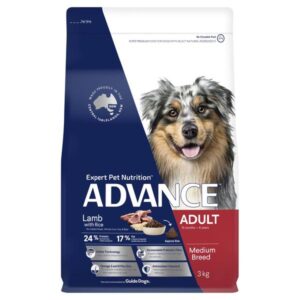 ADVANCE ADULT MEDIUM BREED LAMB WITH RICE DRY DOG FOOD 15KG