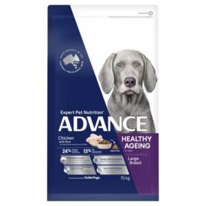 ADVANCE HEALTHY AGEING LARGE BREED CHICKEN & RICE DRY DOG FOOD 15KG