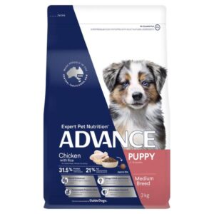 ADVANCE PUPPY MEDIUM BREED CHICKEN WITH RICE DRY DOG FOOD 3KG