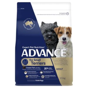 ADVANCE TERRIERS ADULT SMALL BREED OCEAN FISH WITH RICE DRY DOG FOOD 2.5KG