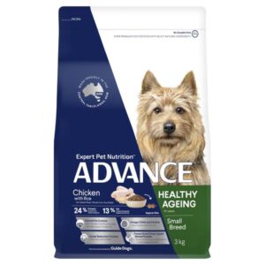 ADVANCE HEALTHY AGEING SMALL BREED CHICKEN & RICE DRY DOG FOOD 3KG